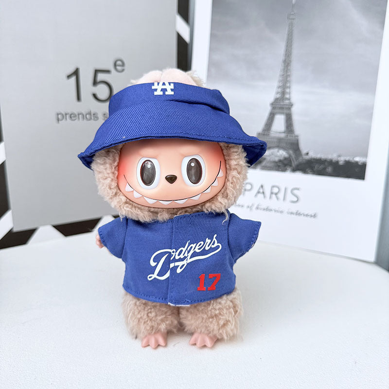 One, two and three generations of Labubu clothes pendant cloth cloth sitting doll clothes NY overalls sports suit trend cute