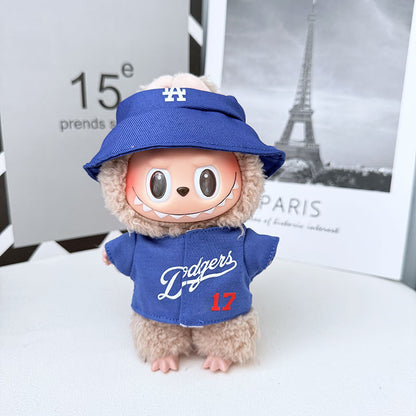 One, two and three generations of Labubu clothes pendant cloth cloth sitting doll clothes NY overalls sports suit trend cute
