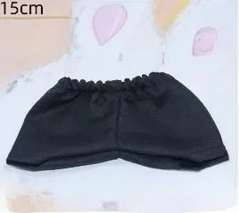 Only clothes] 17CM cloth cloth clothes 15CM doll Denim straps cartoon plaid suit hot sale