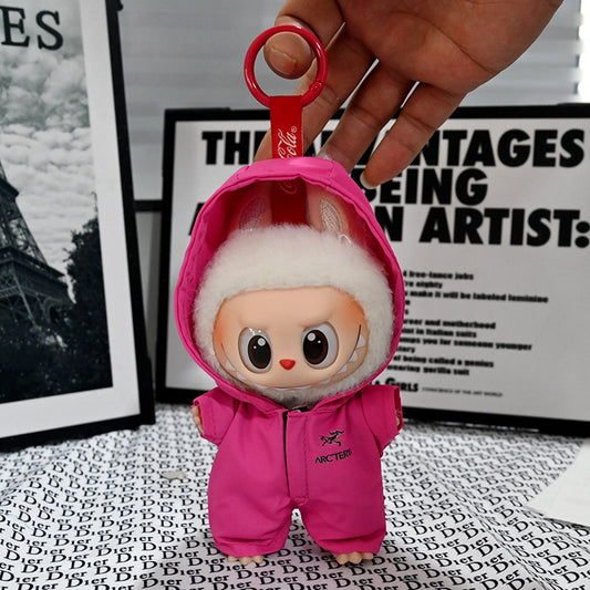 Only Baby Clothes] 17cm Labubu Clothes Labubu Baby Clothes Plush Doll Peripheral First and Second Generation Pendant Cloak