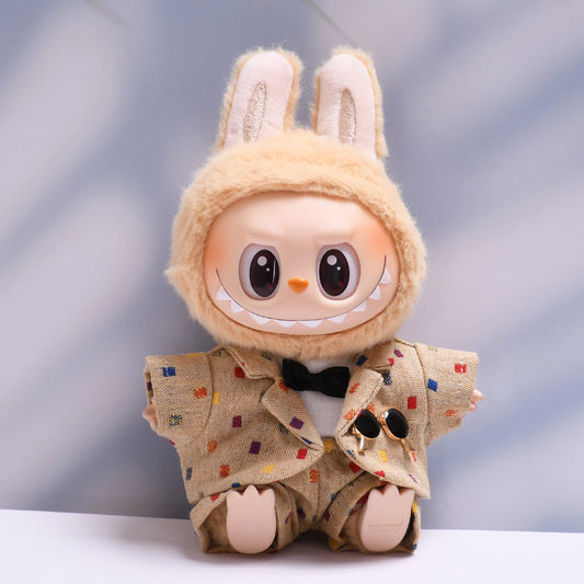 Only clothes] the first and second generation pendant labubu little suit suit suit sit labubu change baby clothes