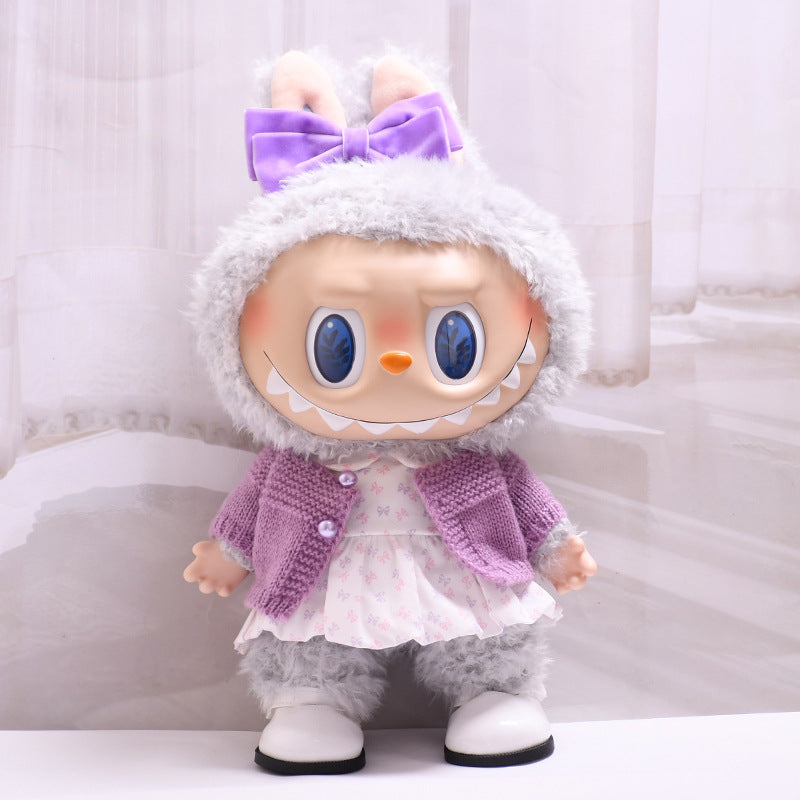 Only clothes] 38cm labubu for clothes bow love skirt suit change baby clothes