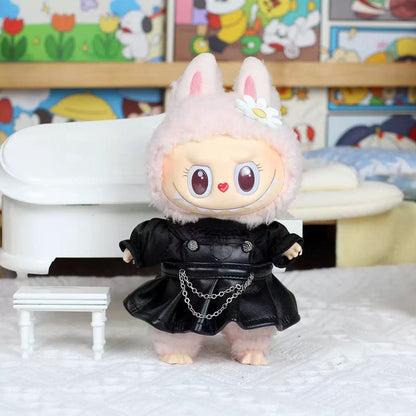 Labubu Labubu Doll Clothes suit First and Second Generation Sitting Party 17cm Vinyl Plush Doll Clothes Slip Skirt