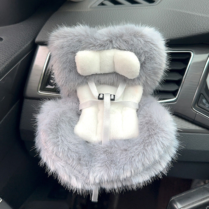 Suitable for 17cm pull cloth pendant cute car safety seat car air outlet decoration car accessories pendulum