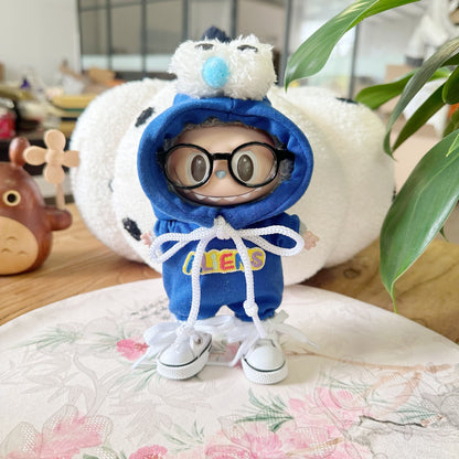 Clothes Only] 17CM Blind Box Labubu Doll Clothes Macaron LABUBU suit for Big Eye Monster
