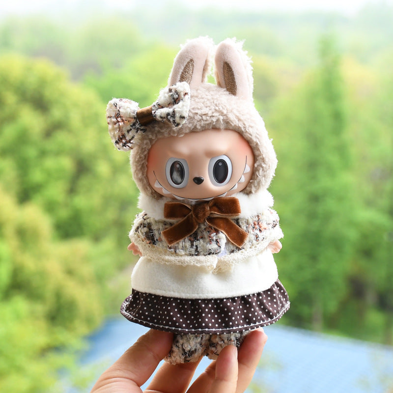 [Baby Clothes Only] 17cm Pendant Labubu for Clothes Vinyl Doll Costume Doll Labubu