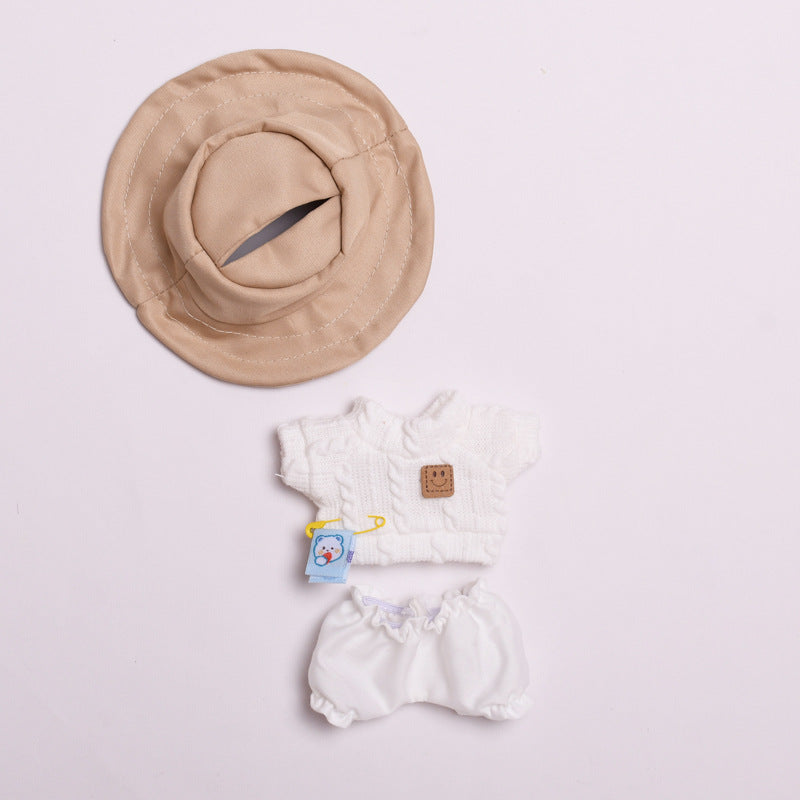 Labubu Doll Clothes - Twist T-Shirt & Shorts Outfit for 17cm Pendant Doll