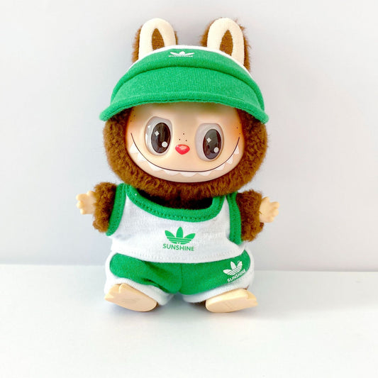 Labubu Doll Baseball Jersey Outfit - 17cm Sportswear for Vinyl Dolls