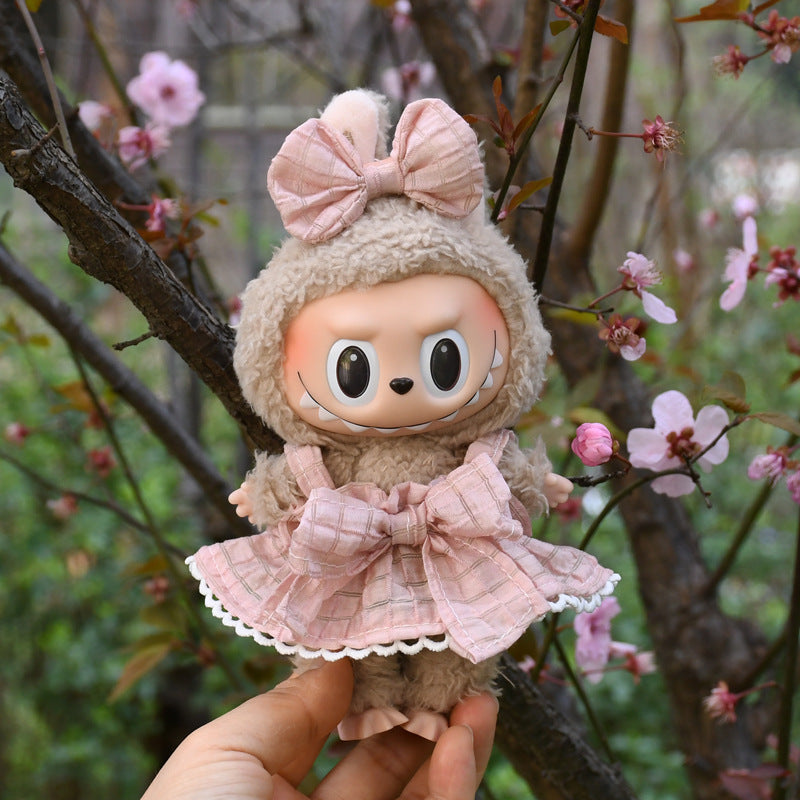 Only clothes] 17cm pendant pull cloth cloth for clothes spring and summer dress suit labubu baby dress cute