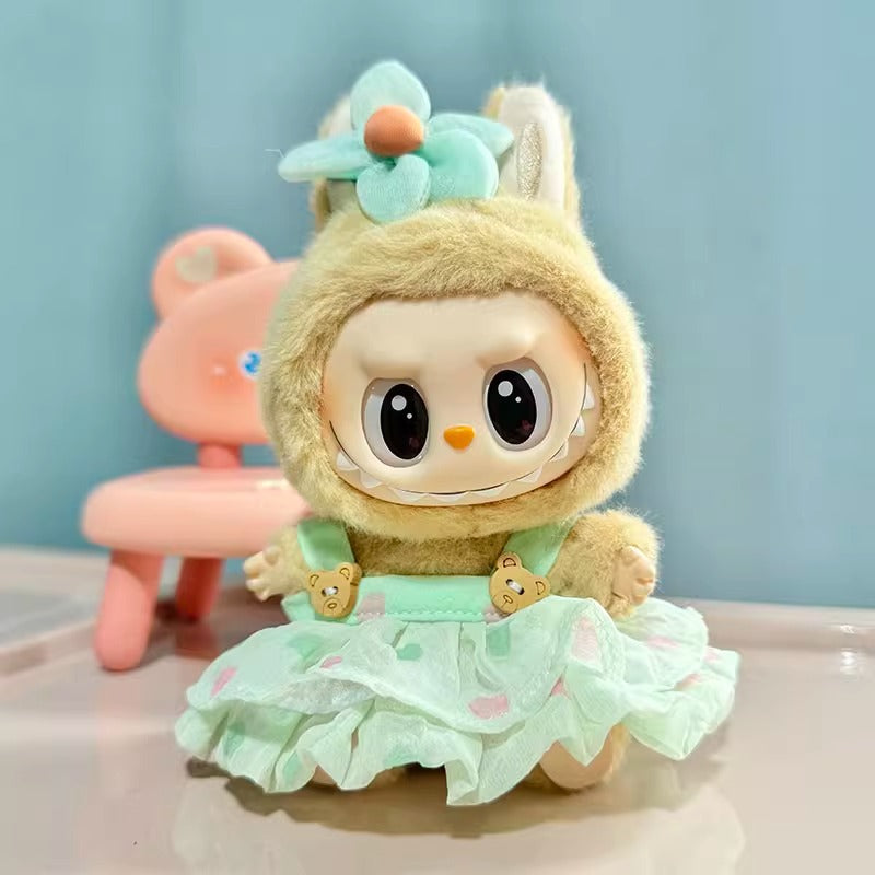 Clothes Only] First/Second Generation Pendant Labubu Clothes Rab Sit Party Doll Shark Elk suit