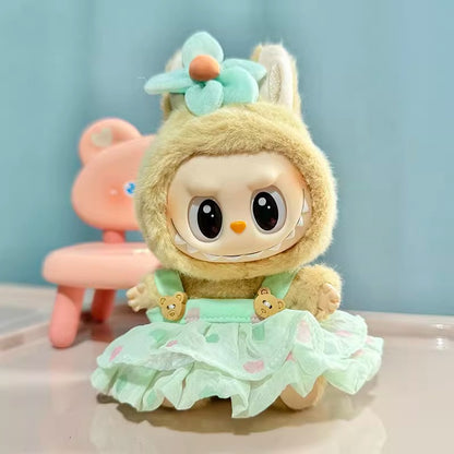 Clothes Only] First/Second Generation Pendant Labubu Clothes Rab Sit Party Doll Shark Elk suit