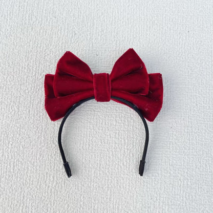 Labubu Sp Bow Headband Fugitive Princess Hair Accessories Elegant Bow Headband Sweet Velvet