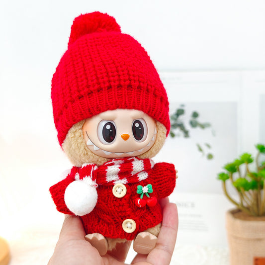 Labubu Doll Cute Knitted Sweater & Hat Set for 1st & 2nd Gen