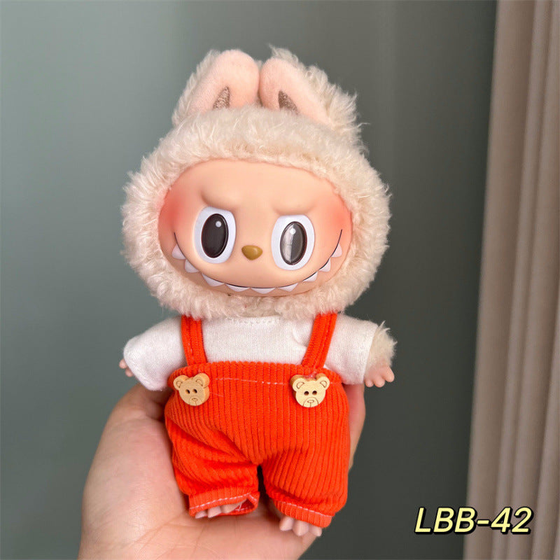 17cm Labubu Doll Outfit Set - Changeable Clothes for Plush Toy
