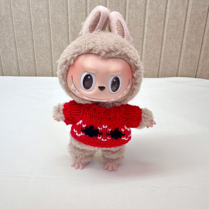 15cm blind box cloth cloth clothes pendant labubu Christmas suit handmade elk pig suit hoodie