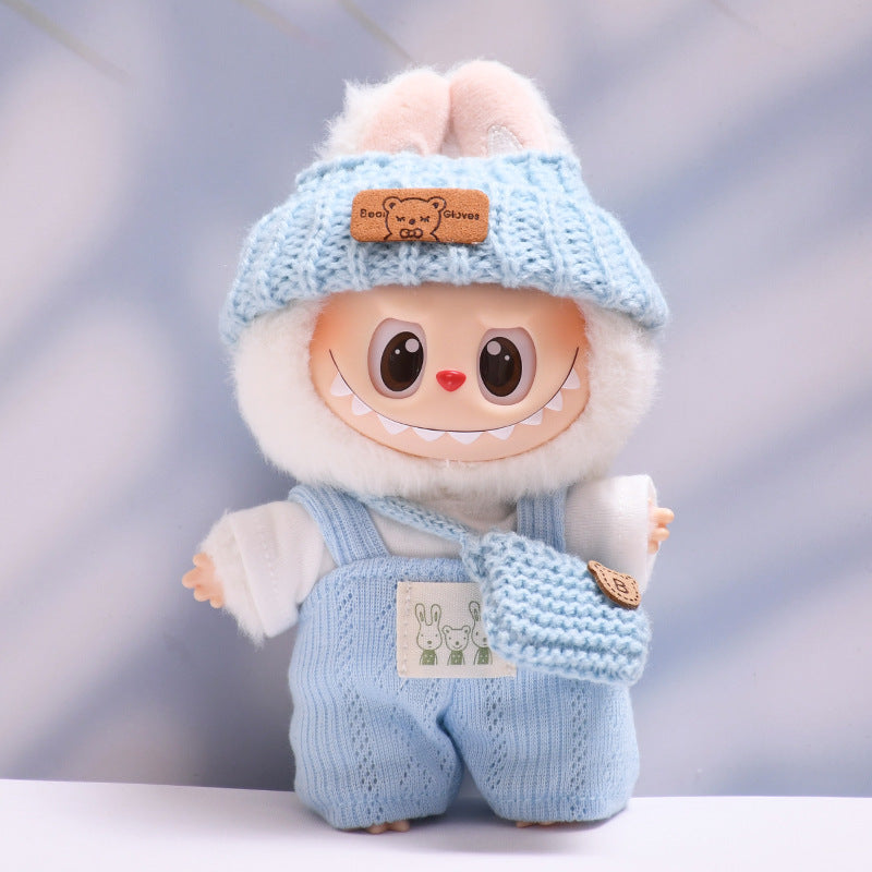 Only clothes] the first and second generation of cloth pendant rabbit T-shirt suspenders skirt Labubu change baby clothes