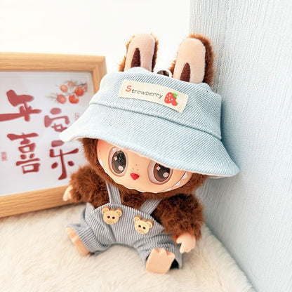 Labubu Doll Princess Suspenders Skirt Outfit for 17cm Vinyl Doll