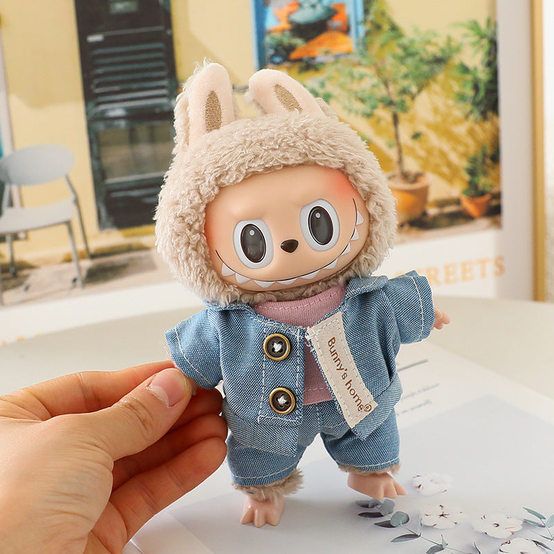 The first and second generation of cloth doll plush doll clothes pendant T-shirt suspenders clothing accessories blind box doll hat