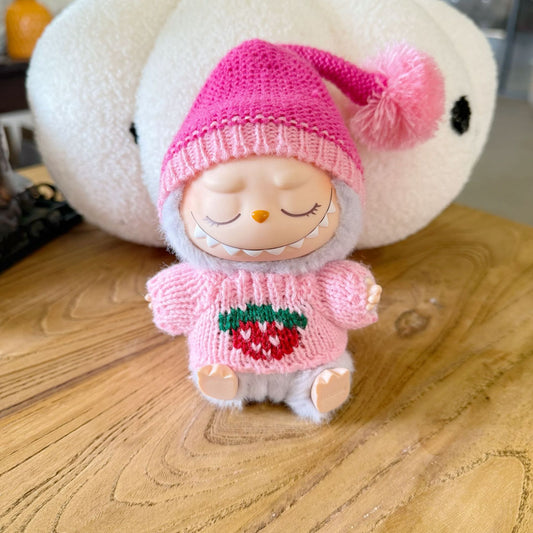 Only clothes] pendant pull cloth cloth for the first and second generation of blind box sit party doll clothes playful hat love sweater