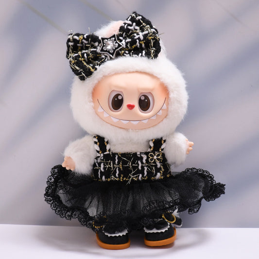 Only baby clothes] one or two generation pendant labubu clothes black lace ballet skirt labubu baby clothes