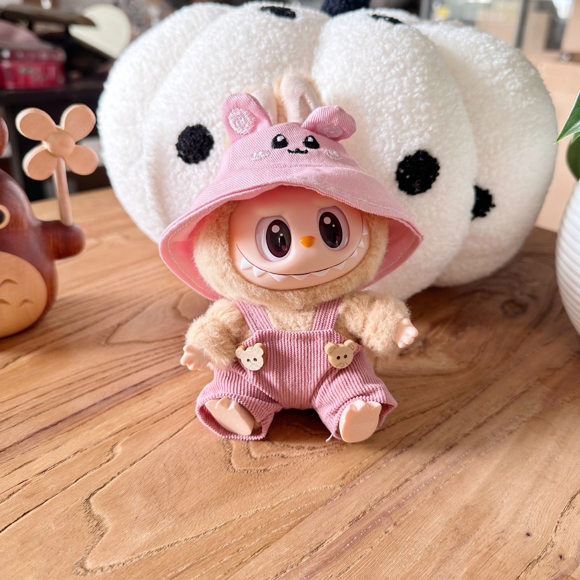 Only clothes] second generation blind box labubu doll clothes pull cloth sit party doll for small suspenders
