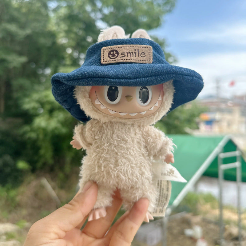 Only clothes] 17cm blind box cloth cloth pendant doll hat camera kettle shoes accessories Labubu doll