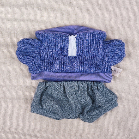 Labubu Doll Sweater Outfit for 38cm Vinyl Dolls - Purple, Blue, Red, Pink