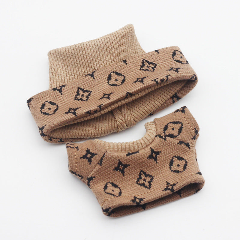 Labubu Doll Sweater & Hat Set for 17cm & 10cm Dolls