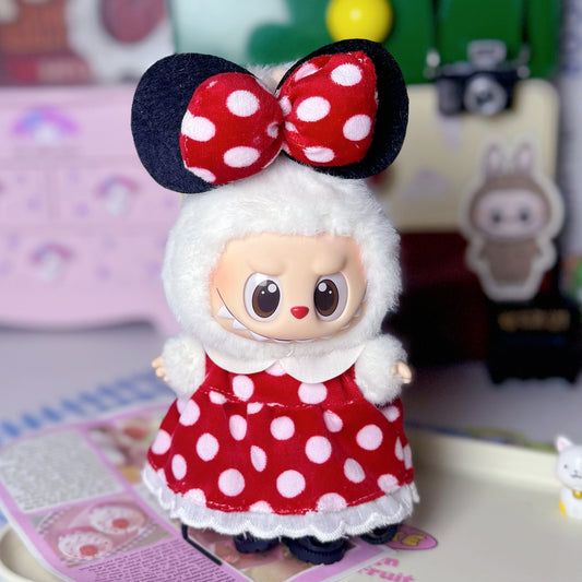 Labubu Baby Clothes First and Second Generation Rubber Blind Box Pendant Universal Wear Labubu Clothes Bottle Bib Pants Set Cute
