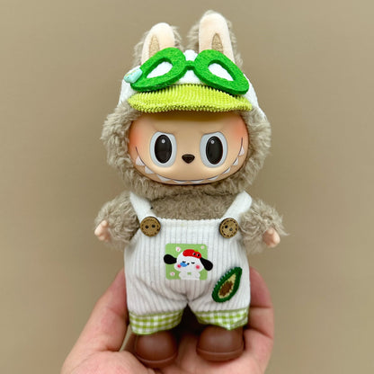 labubu doll clothes 17cm pull cloth clothes blind box doll skirt suit cute dress toy cross-border wholesale