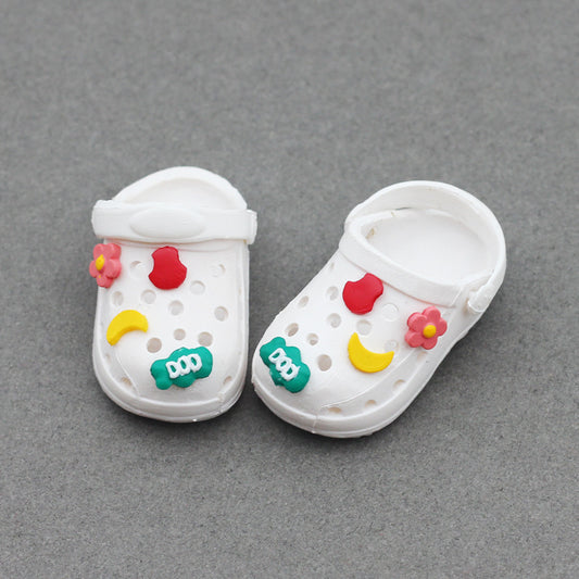 Labubu17CM Rab Bao-ao Hug 6 Points BJD Doll 15CM Doll EXO Sandals Sand Hole Slippers