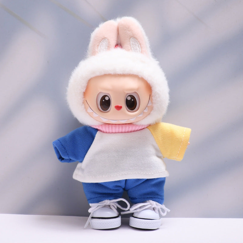 Labubu Doll Baby Clothes Set - Colorful T-Shirt & Shorts Outfit