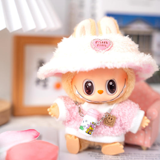 Only Selling Clothes] 17cm Pendant Blind Box Labubu Doll Clothes Keychain Labubu Doll One-Piece Clothes Cute