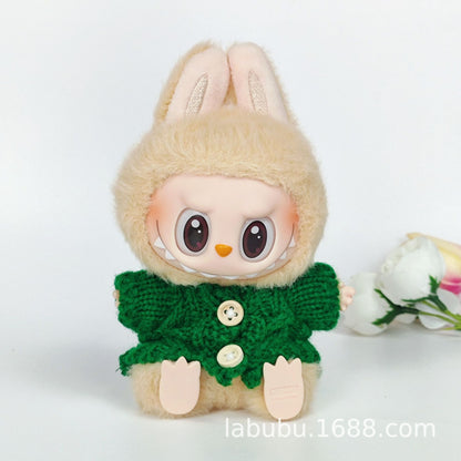 Labubu Doll Outfit - 17cm Sweater, Skirt & Bag Set for 1st-3rd Gen