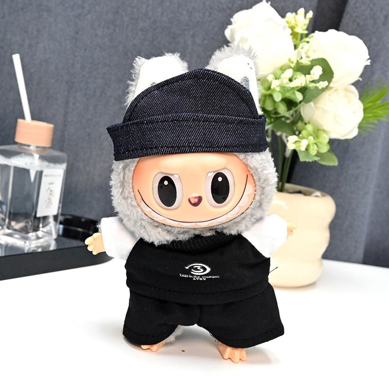 Only Clothes Labubu Doll Clothes 17cm Plush Vinyl Labubu Doll Party Replacement Suit M-116