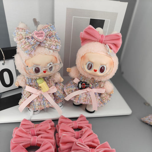Labubu Doll Pink Princess Dress & Shoes Set