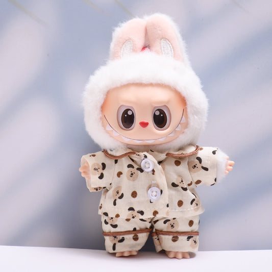 Only baby clothes] one or two generation pendant labubu clothes puppy pajamas glasses pull cloth baby clothes replacement
