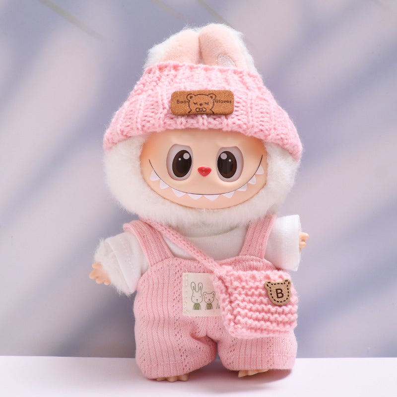 Only clothes] the first and second generation of cloth pendant rabbit T-shirt suspenders skirt Labubu change baby clothes