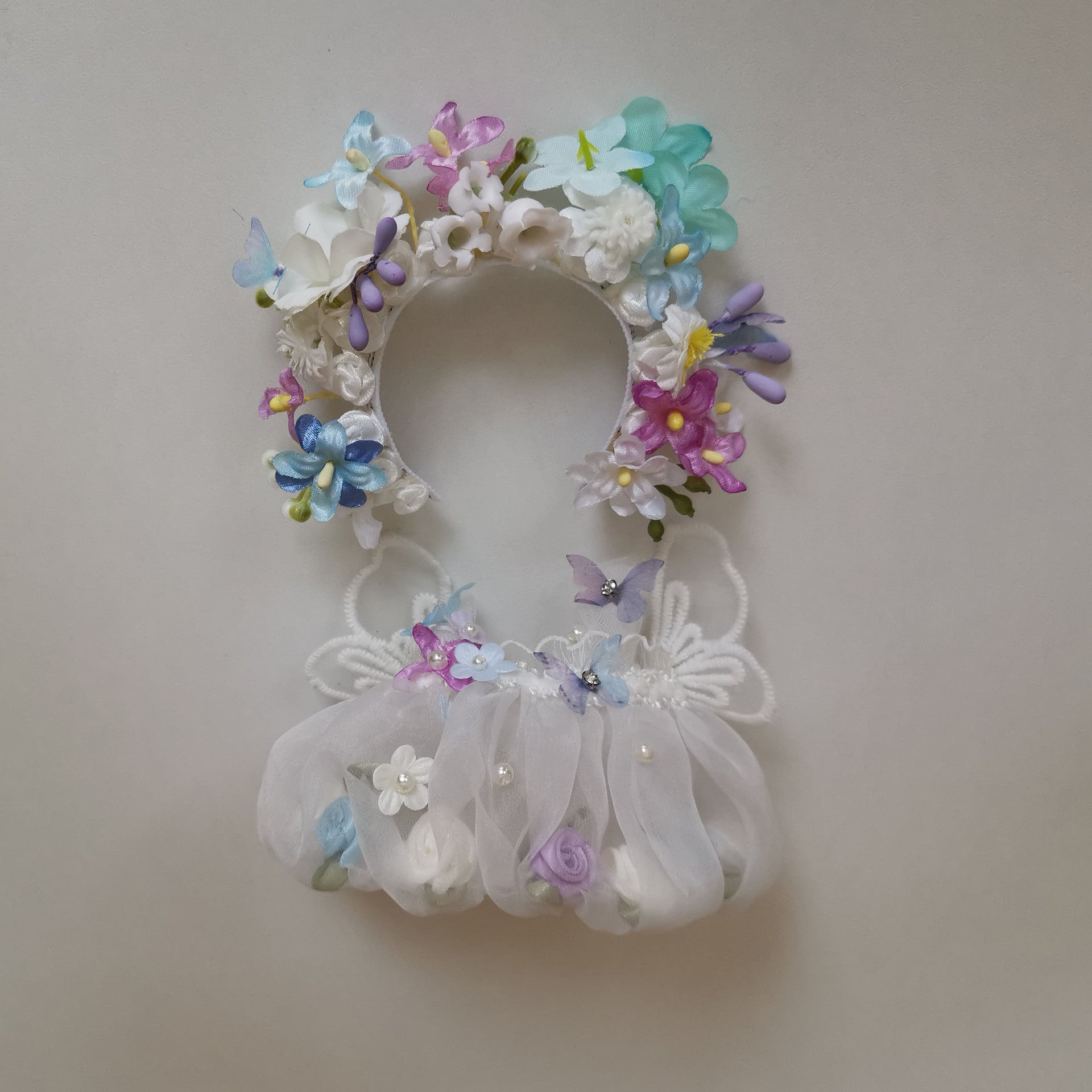 Labubu Doll Flower Fairy Skirt & Hairpin Outfit for 17cm Doll
