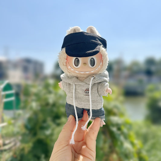 Clothes] labubu pendant clothes macaron 17cm labubu vinyl doll blind box bubble mat doll