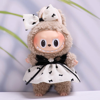Only clothes] 17cm pendant pull cloth cloth for clothes spring and summer dress suit labubu baby dress cute