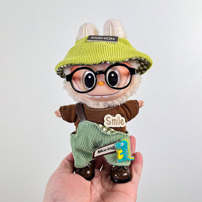 Wholesale 17cm one, two and three generations of labubu doll cloth cloth clothes pendant blind box sit party doll suit