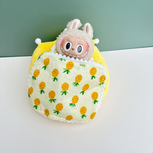 Baby Bed 17cm Labu Cloth Bedding Three-Piece Set Crown Pineapple Cherry Carrot suit LABUBU Sleeping