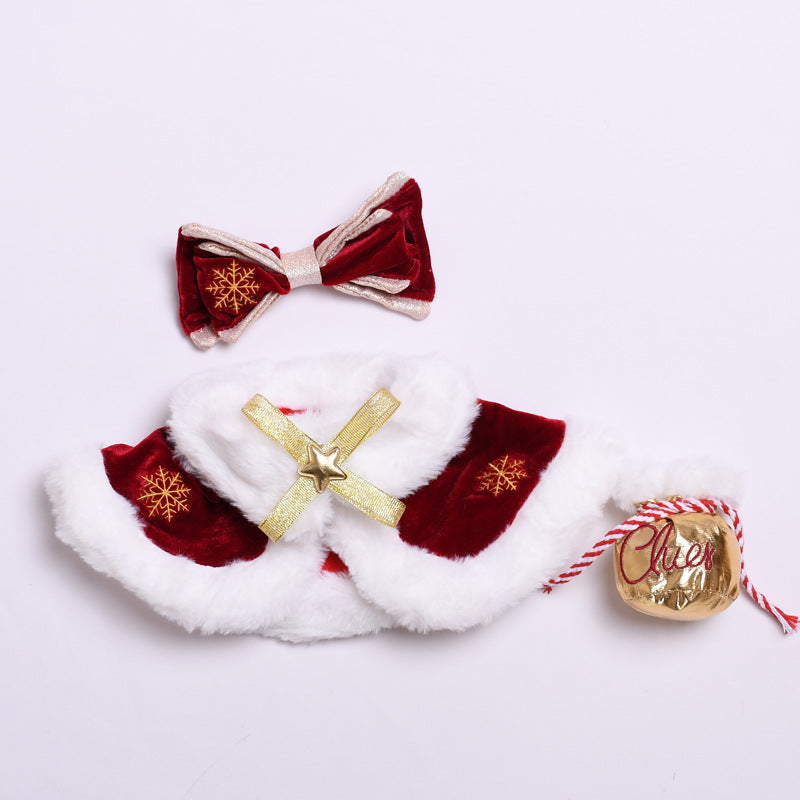 Only baby clothes] 38cm labubu doll clothes Christmas cape coat suit labubu doll clothes