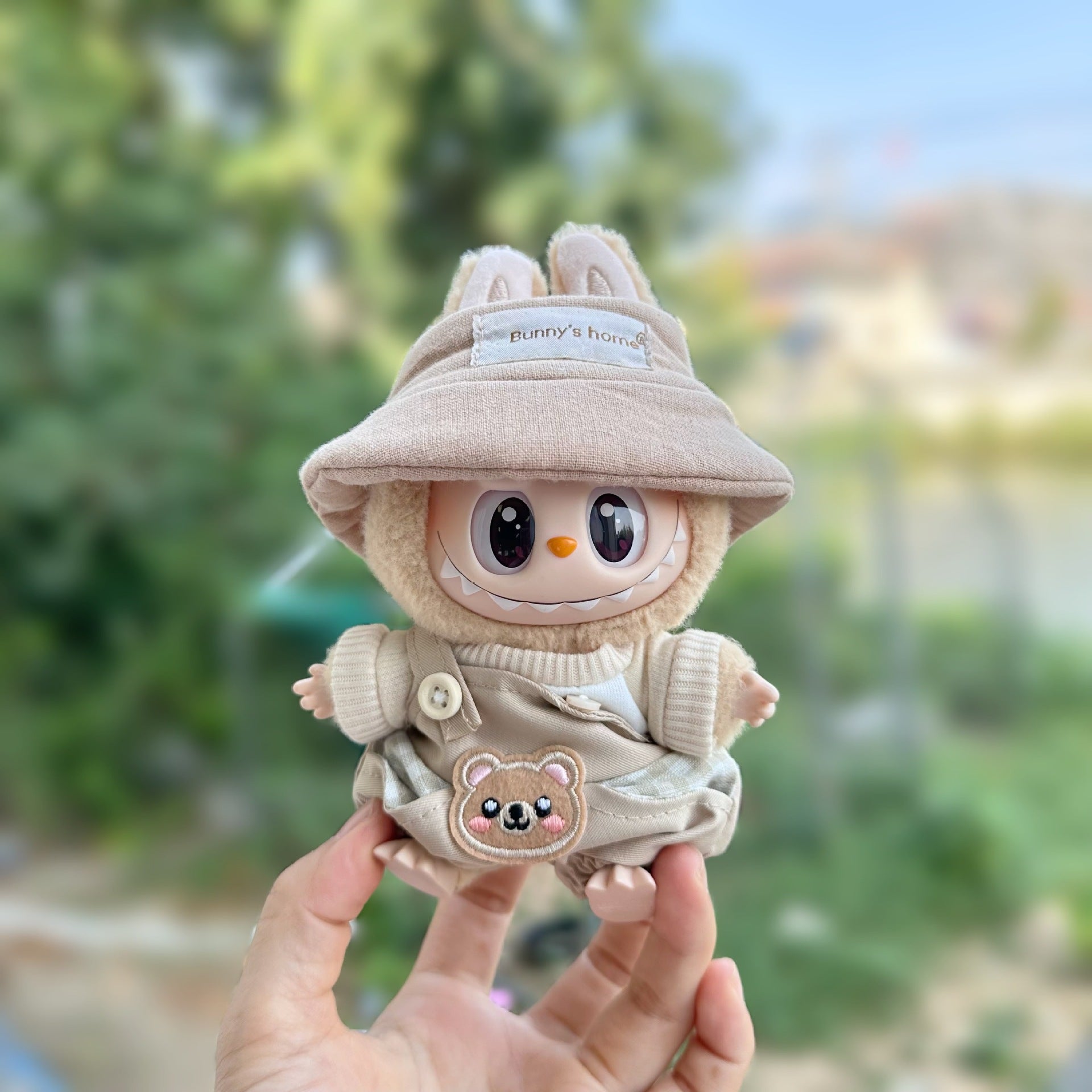 Only clothes] the first and second generations of labubu sit party doll clothes LABUBU suit for bear straps