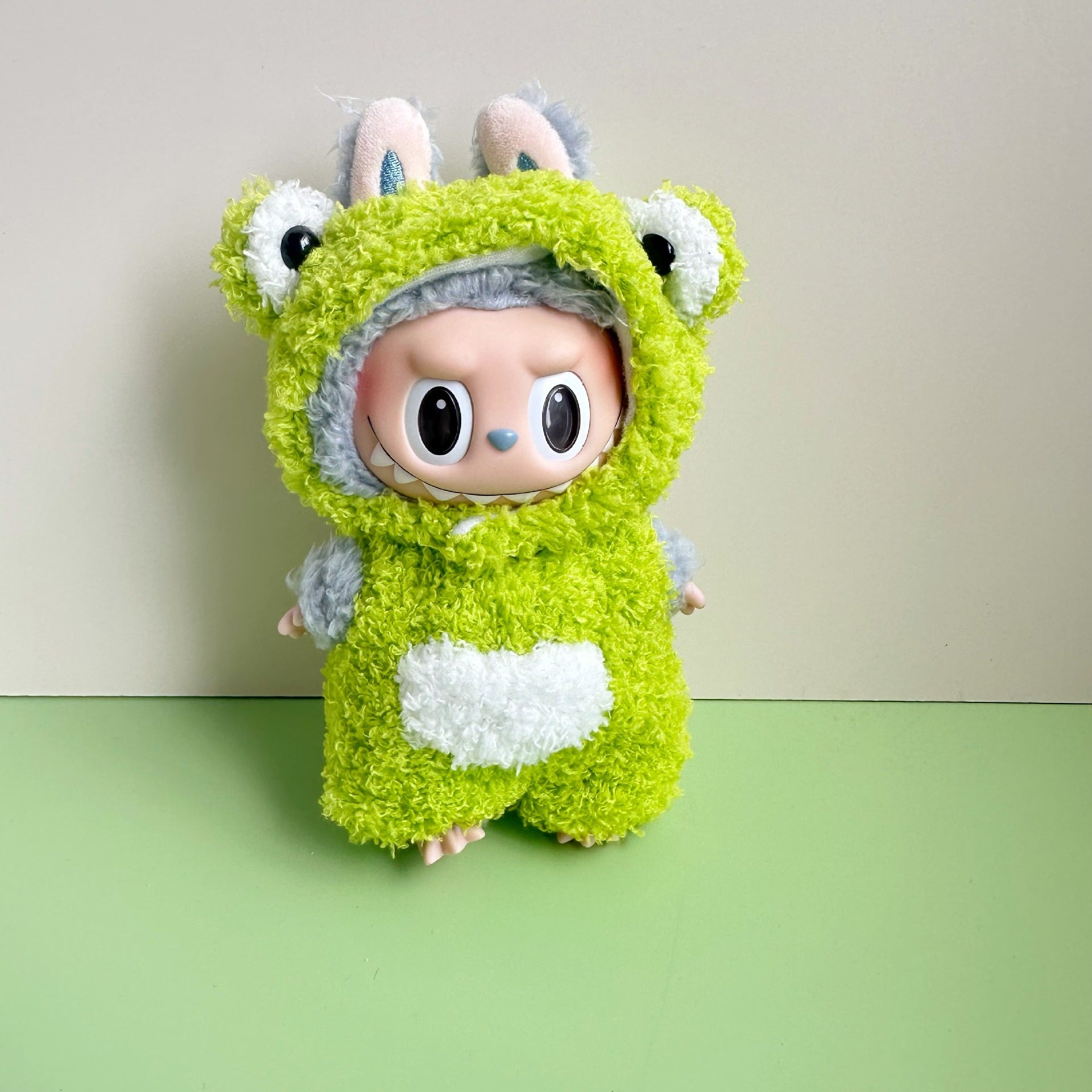 Only clothes] 15CM blind box macaron Labubu clothes Labubu cloud velvet series powder pig elk
