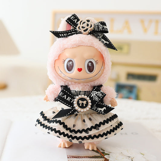 Only clothes labubu night heart suit clothes labubu pendant doll clothes for the second generation of three generations
