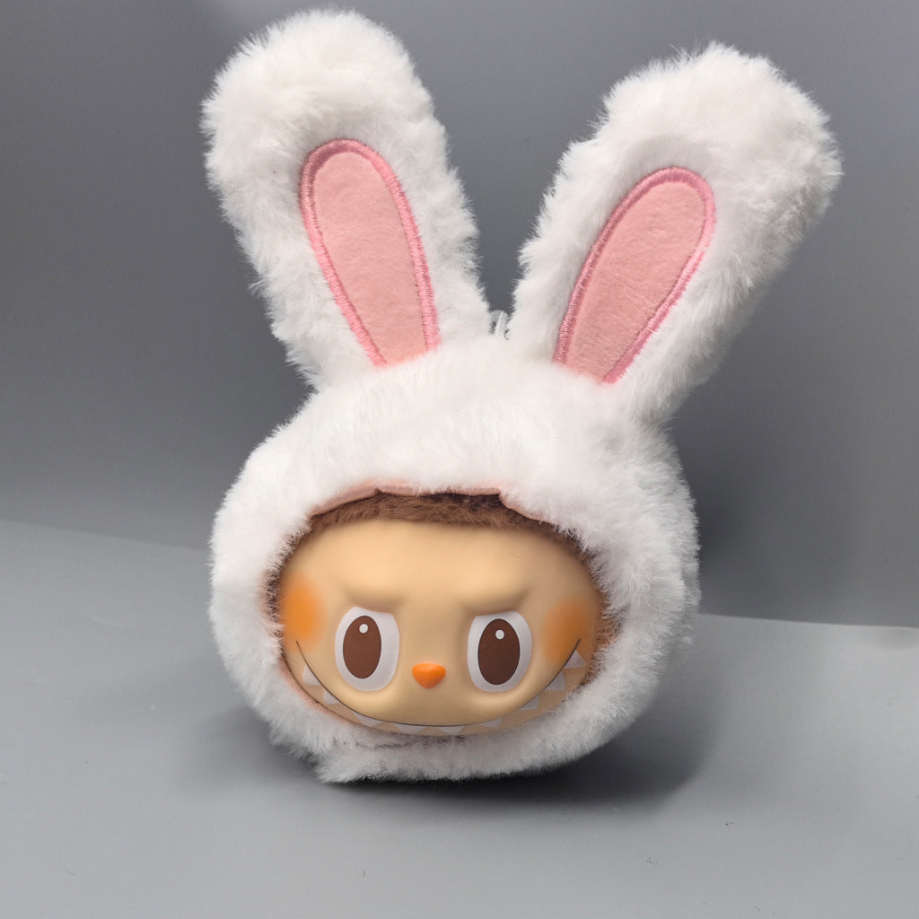 First, Second and Third Generation Labubu Baby Clothes 17cm Labubu 10cm Cotton Doll Rabbit Plush Hat Cute Hat