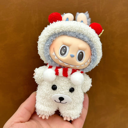 labubu doll clothes 17cm pull cloth clothes blind box doll skirt suit cute dress toy cross-border wholesale