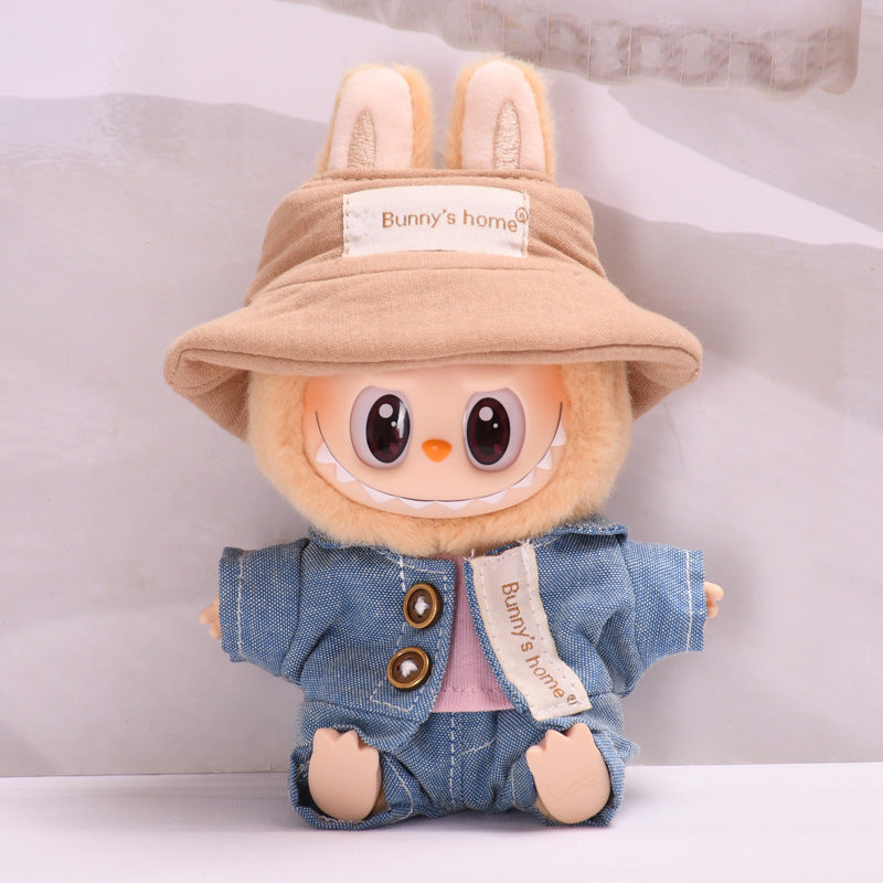 Only clothes] second generation blind box sitting party series Labubu pendant clothes vinyl face cloth baby clothes adorable